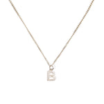 Initial Cubic Zirconia Charm Necklace - Sterling Silver Necklace With Love Beckie