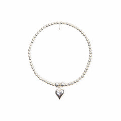Love Heart Bracelet - Sterling Silver bracelet With Love Beckie