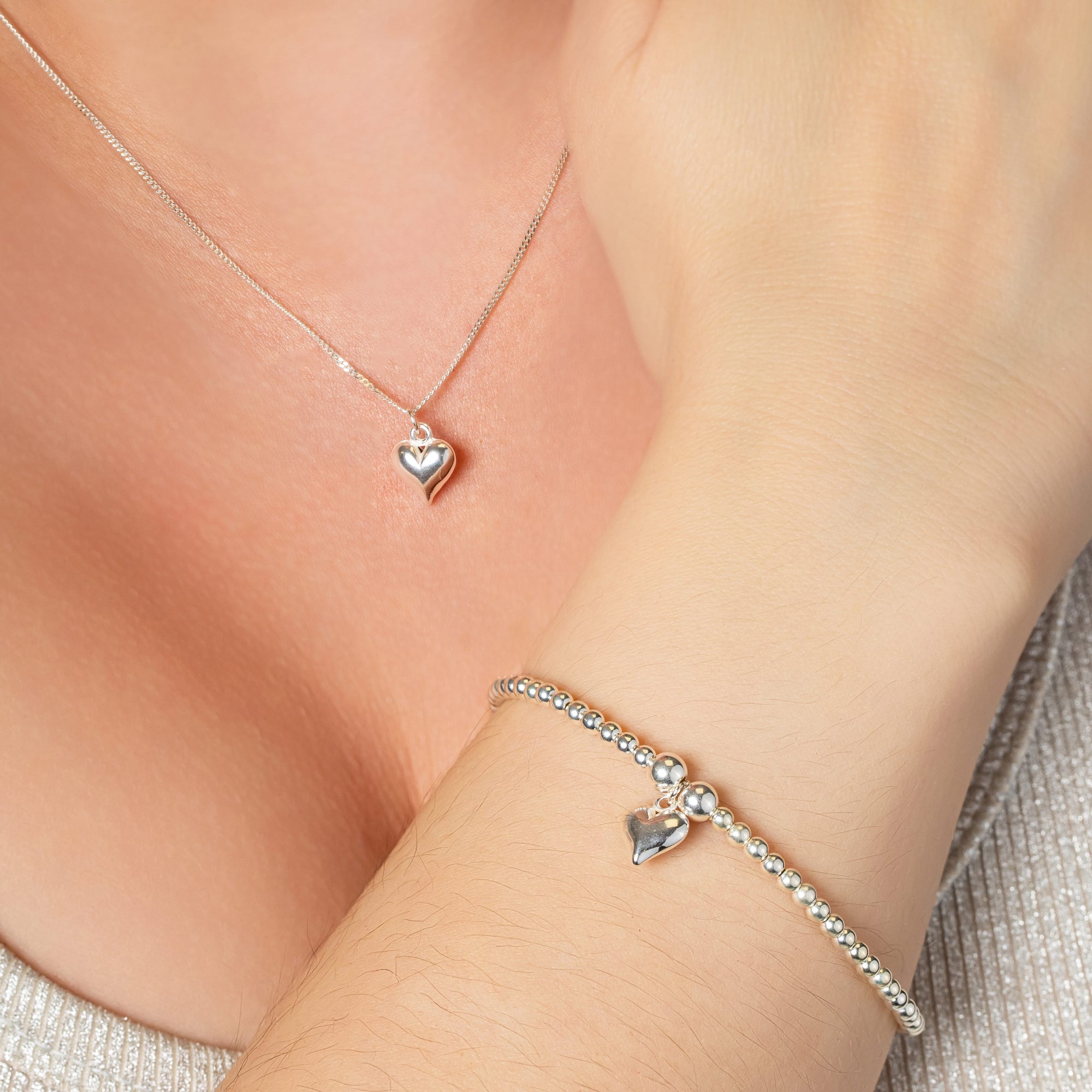 Love Heart Bracelet - Sterling Silver bracelet With Love Beckie