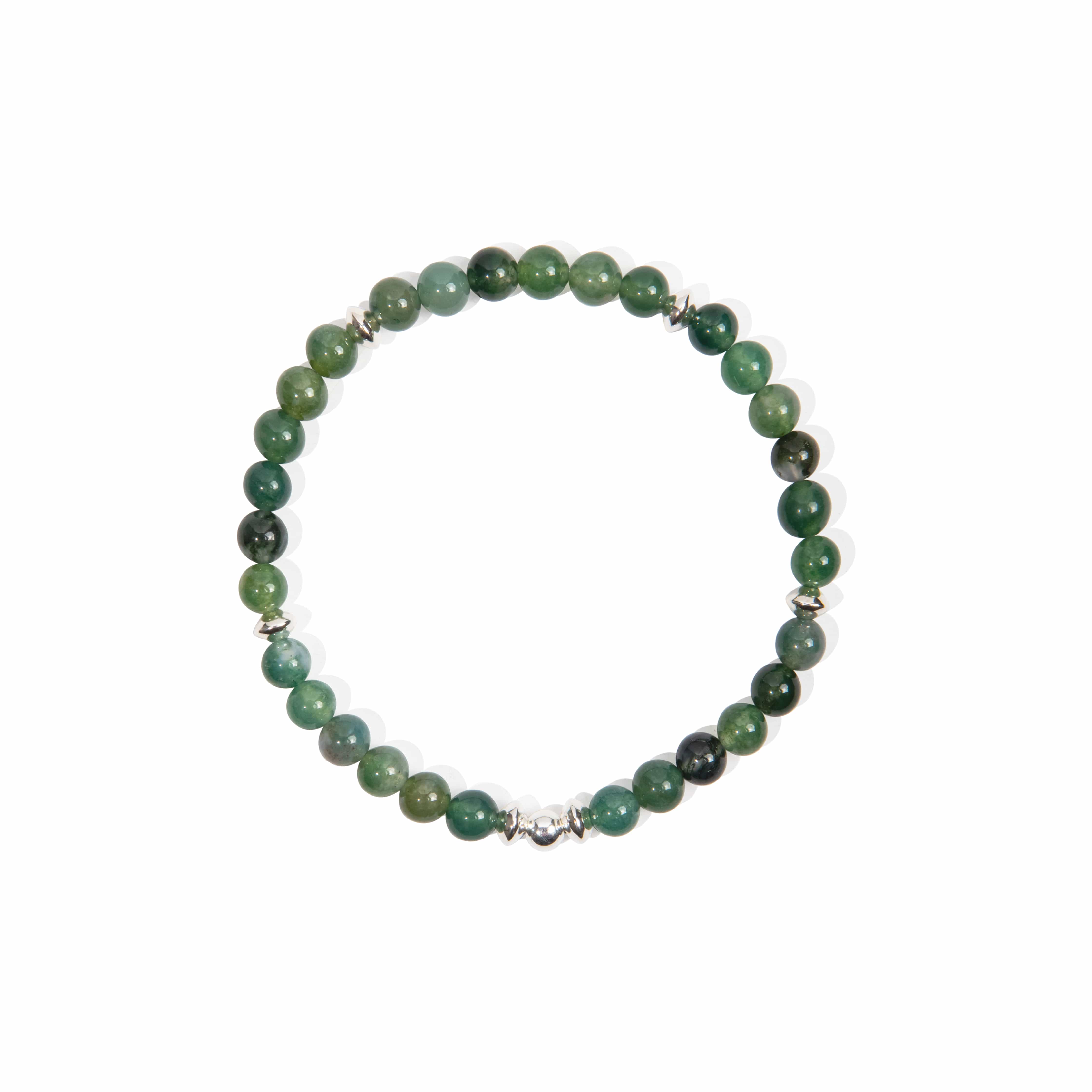 Men's Green Moss Agate Bracelet bracelet With Love Beckie