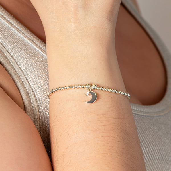 Crescent Moon Bracelet - Sterling Silver