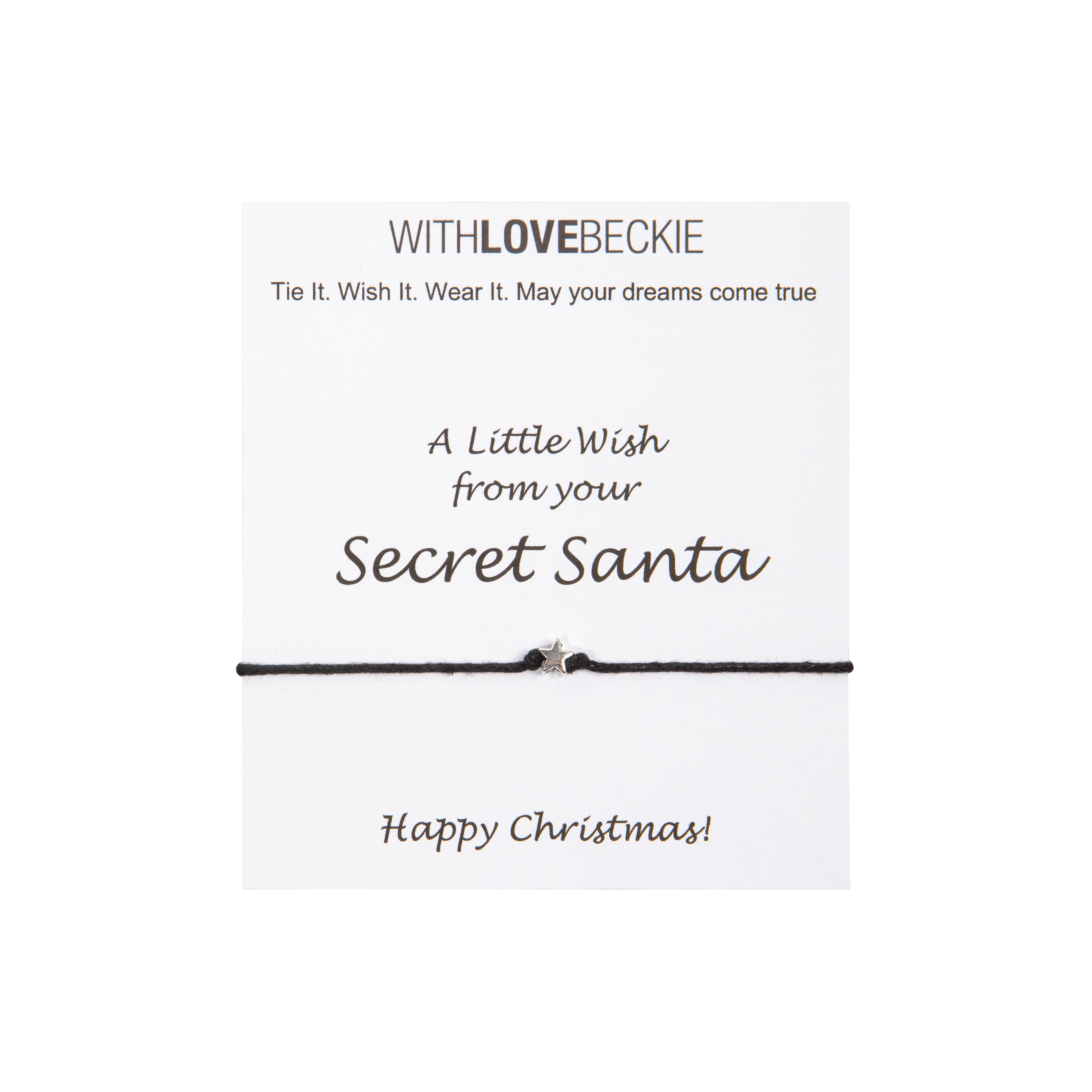 Secret Santa Wish String bracelet With Love Beckie