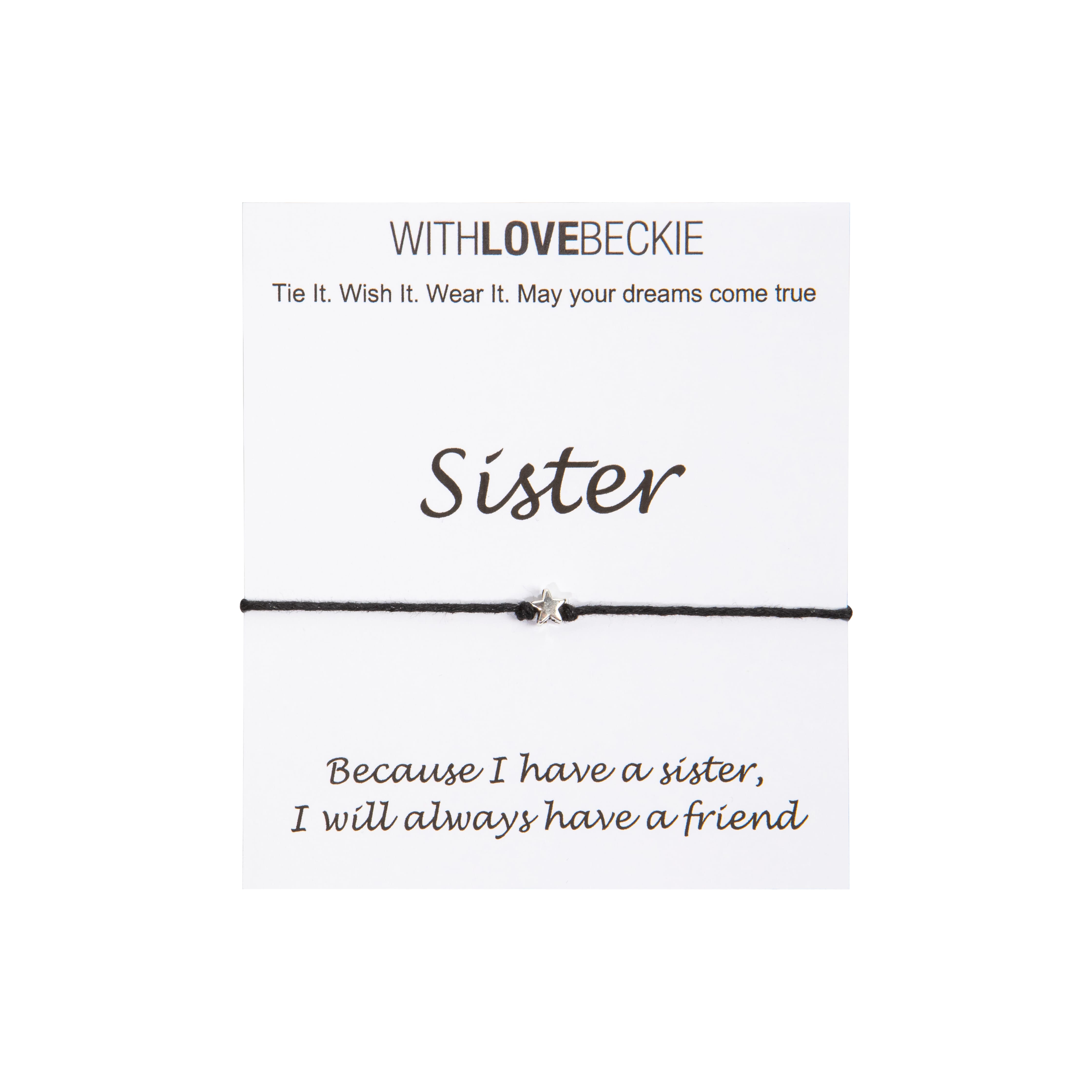 Sister Wish String bracelet With Love Beckie