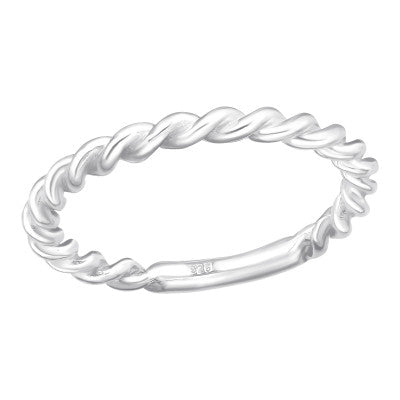 Sterling Silver Twisted Stacking Ring