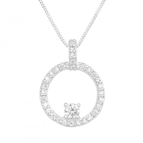 Circle Of Life Necklace - Sterling Silver Necklace 18 inch With Love Beckie