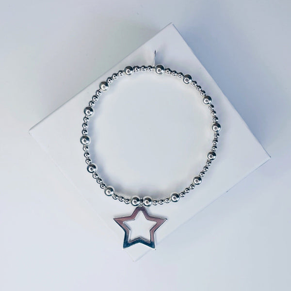 Sterling Silver Wish Upon a Star Bracelet